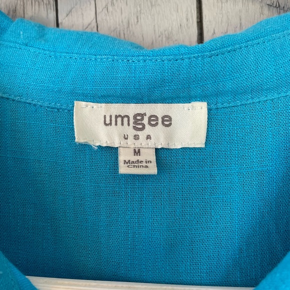 Umgee Button Down Linen Top - Picture 3 of 5